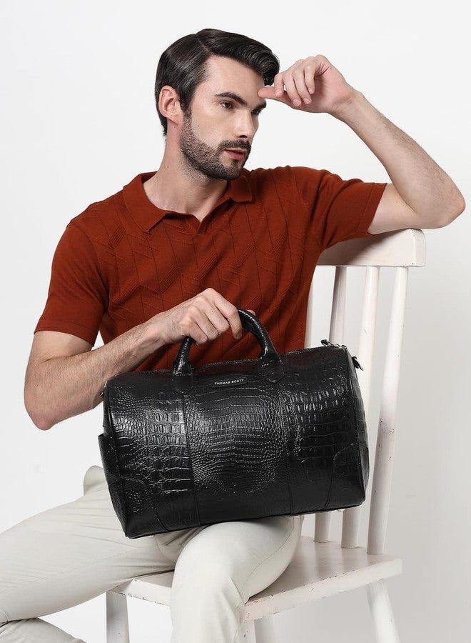 Thomas Scott Textured Medium Casual Duffel Bag - Image 4