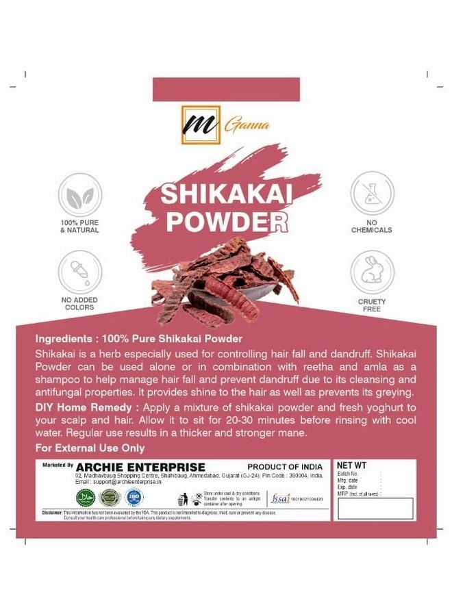 mGanna 100% Pure Shikakai/Acacia Concinna Powder For Hair Care | Natural Hair Cleanser & Conditioner 0.50 Lbs / 227 Gms / 8 Oz - Image 3