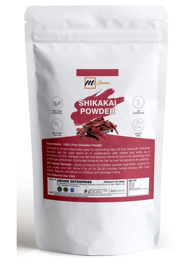mGanna 100% Pure Shikakai/Acacia Concinna Powder For Hair Care | Natural Hair Cleanser & Conditioner 0.50 Lbs / 227 Gms / 8 Oz - Image 1