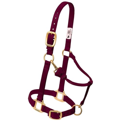 Weaver Leather Original Adjustable Chin and Throat Snap Halter L. Burgandy - Image 1
