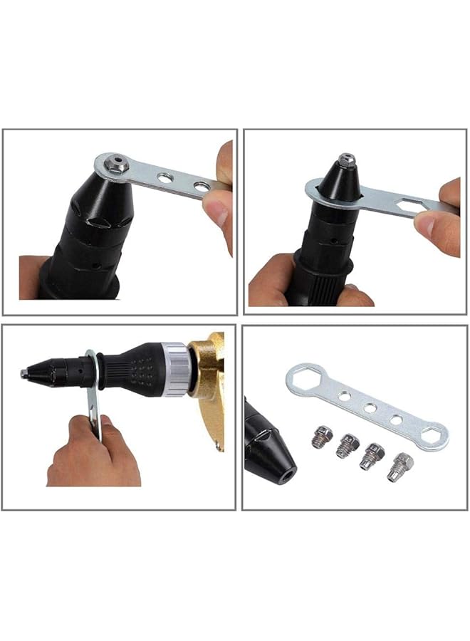 Electric Rivet Nut Gun Adapter Riveting Nail Gun Tool Set Rivets Drill Adapter Power Tool Accessories Sets - Image 3