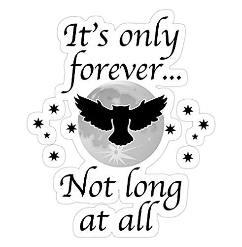 decals Its Only Forever Not Long At All Labyrinth Decal Sticker Black Cartoon Vinyl Waterproof Rectangular Outdoor Space Jareth Metal Plastic