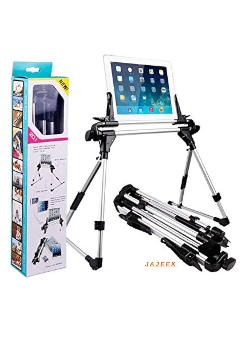 JAJEEK iPad and Tablet Holder - 201 Adjustable Stand for iPad, Tablets, E-readers, and More – Desktop, Desk, and Bed Use, Lightweight, Foldable, Non-Slip Base for Hands-Free Viewing, Reading, and Watching Videos - Image 1