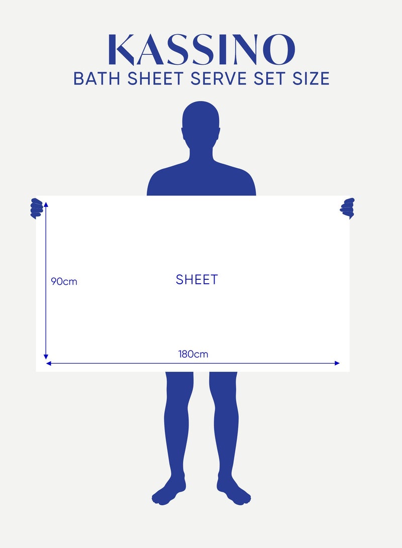 كاسينو Kassino Jumbo Bath Sheet (2 Pack, 90x180 cm) - 540 GSM Large Bath Towel,100% Combed Cotton, Soft & Quick-Dry Oversized Towels, Highly Absorbent, Double Stitched Hotel Quality Towels | Monument - Image 5