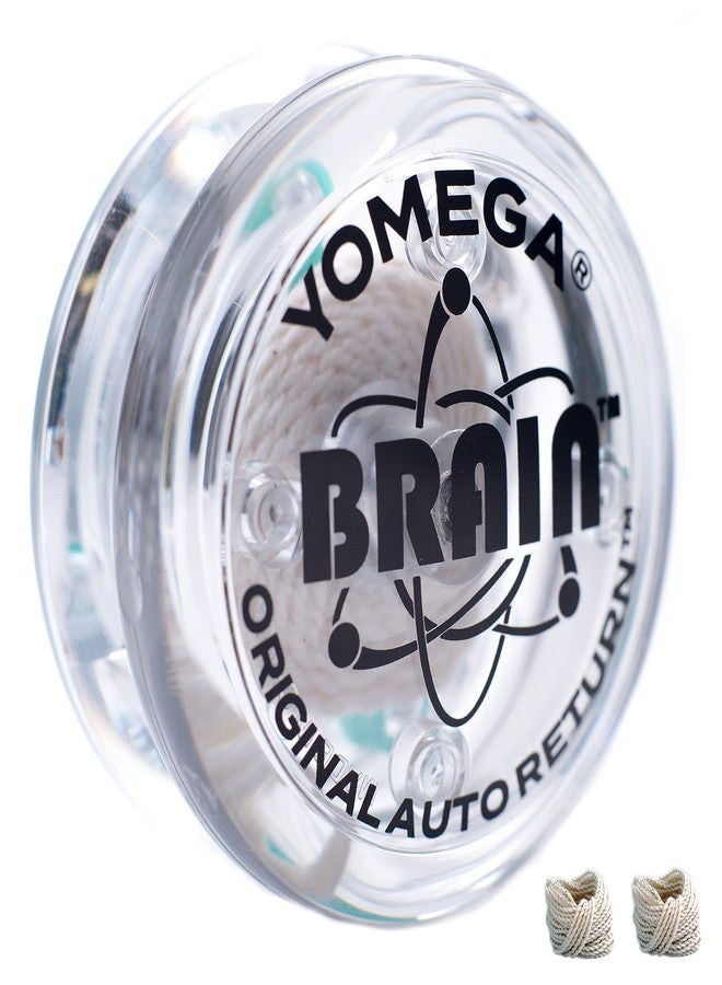 Yomega The Original Brain - Professional Yoyo for Kids and Beginners, Responsive Auto Return Yo Yo Best for String Tricks + Extra 2 Strings & 3 Month Warranty (Clear) - Image 1