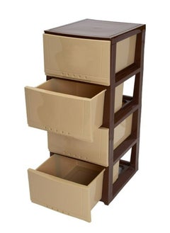 Faller 4-Layer Storage Drawer Cabinet Brown/Beige42x84x34 cm  - Image 4