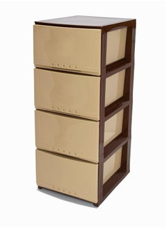 Faller 4-Layer Storage Drawer Cabinet Brown/Beige42x84x34 cm  - Image 2