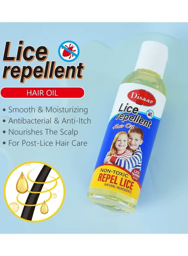 Disaar Lice Repellent Hair Oil Peppermint Nourishing Hair Scalp Care Smoothing Repair Hair Oil With Comb 100ml - Image 4
