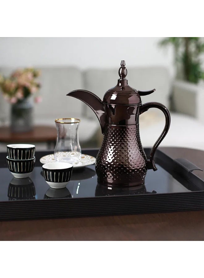 Liane Estelle thermos 0.5 liter with dotted brown nickel