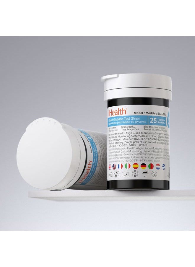 iHealth Blood Glucose Test Strips (50 Count), No Coding Blood Sugar Test, Eligible for FSA Reimbursement, Precision Sugar Measurement for Diabetics, Strips Work Only in iHealth Glucose Meters  - Image 3