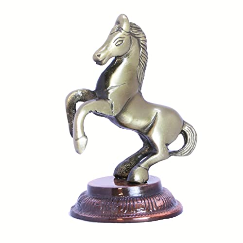 KridayKraft Metal Jumping Horse Statue for Wealth, Income, Shining and Bright Future (8.5 x 6.5 x 12 cm, Grey) - Image 3