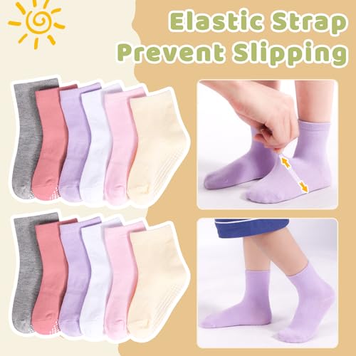 HYCLES Non-Slip Toddler Socks, Girl Grip Socks for 1-3T Kids Girls Boys Toddler Sock with Grippers - Image 3