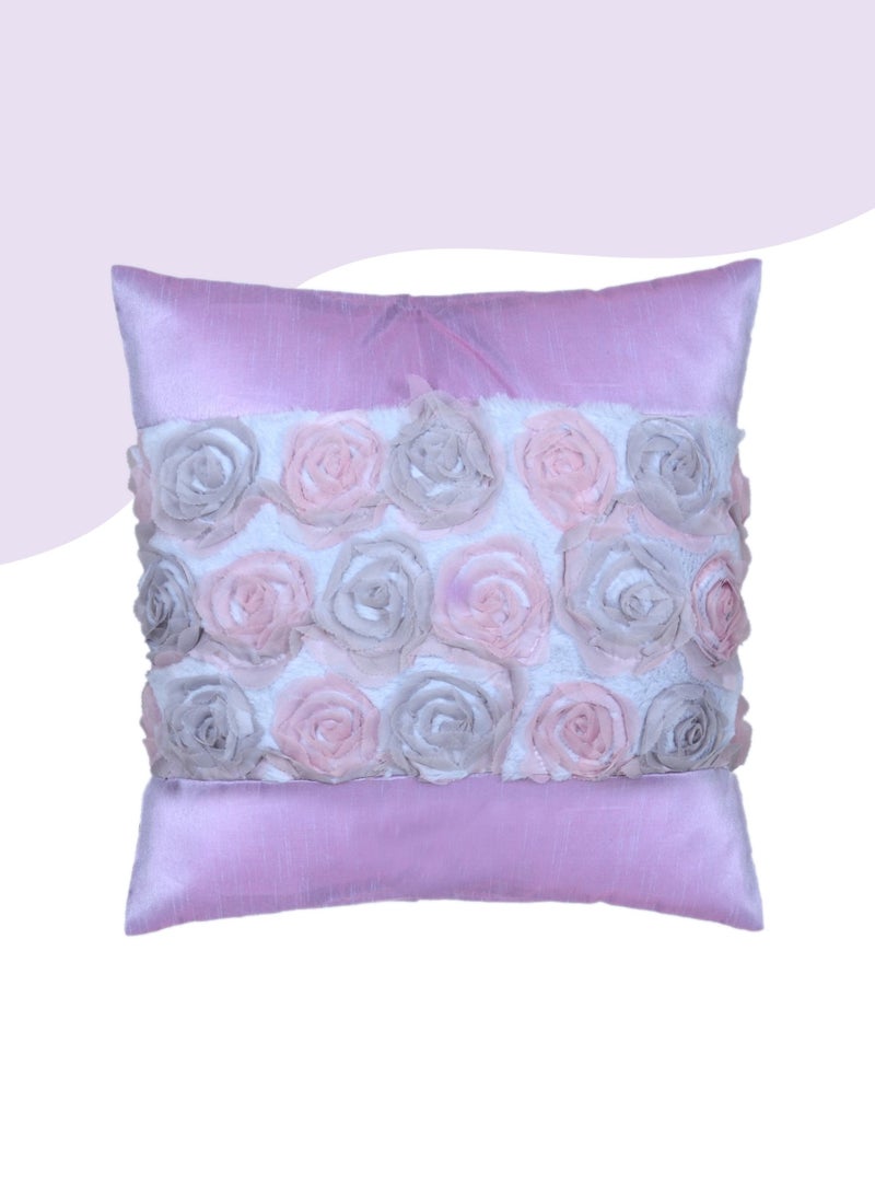 Donetella Cushion Cover,45X45 Cm (18X18 inch) 1-Pcs Decorative Throw Pillowcases Without Filler With Beautiful Abstract Art For Sofa Bed Living Room And Couch, Thistle  - Image 1