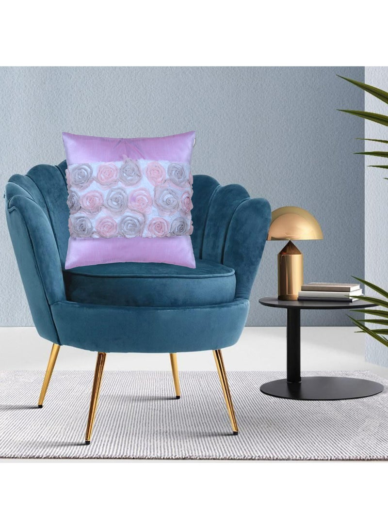 Donetella Cushion Cover,45X45 Cm (18X18 inch) 1-Pcs Decorative Throw Pillowcases Without Filler With Beautiful Abstract Art For Sofa Bed Living Room And Couch, Thistle  - Image 2