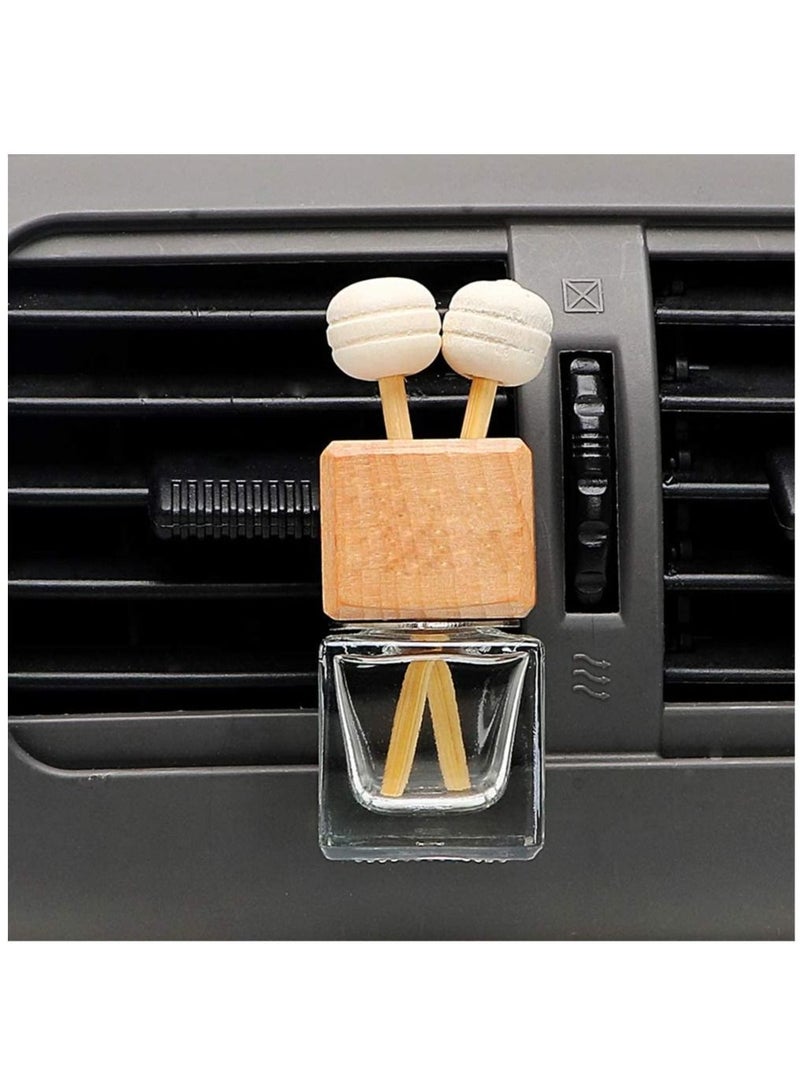 SYOSI Car Air Freshener Diffuser Bottles With Air Vent Clip, 4 Pack Empty Glass Perfume bottle Essential Oils Diffuser Vent Outlet Ornament Auto Fragrance Diffuser Bottle - Image 2