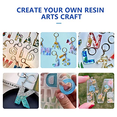 Angel Wings DIY Letters Mold Alphabet Number Silicone Molds Large Clear Resin Mold Jewelry Keychain Casting Mold Epoxy Resin Craft Supplies for DIY Alphabet Letters and Number (36 Cavity) - Image 4
