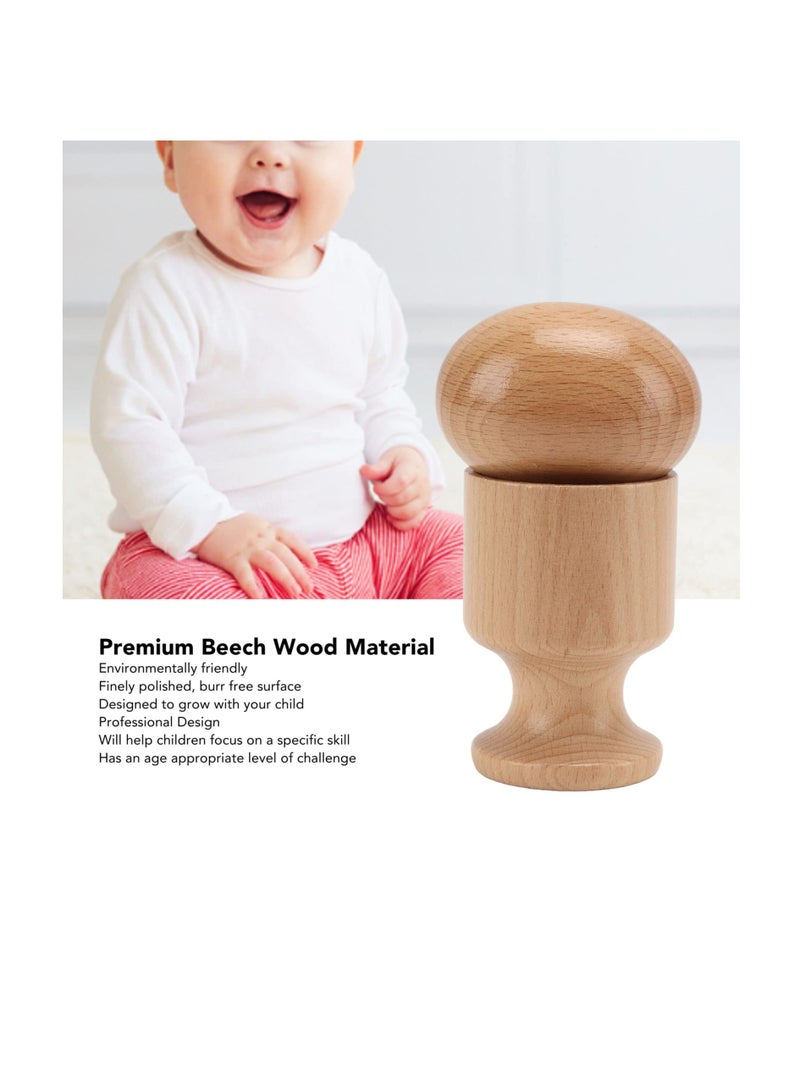 Excefore 2 PCS Egg Cup Puzzle Toy, Wooden Egg Cup Holders, Wooden Hen Eggs and Cup, Perfect for Kids Craft, Education Preschool Toys - Image 4