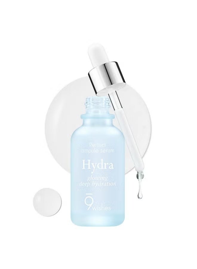 9wishes Hydra Perfect Ampule Serum – Deep Hydration & Glow Booster | Lightweight Moisture Ampoule with Hyaluronic Acid | Revitalizing Face Serum for Smooth, Radiant & Plump Skin – 25ml - Image 2