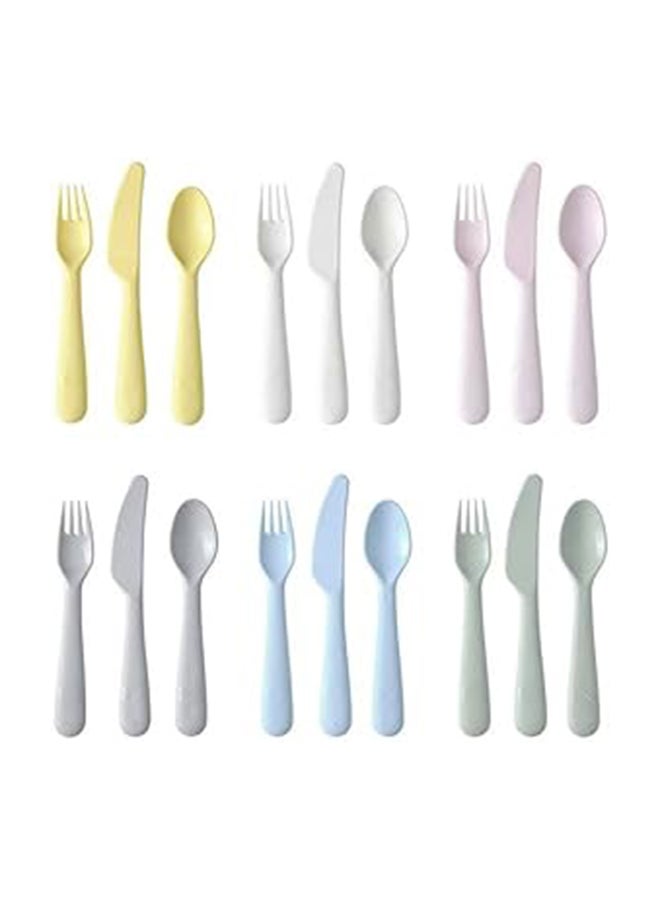 Ikea طقم أدوات مائدة مكون من 18 قطعة متعدد الألوان 