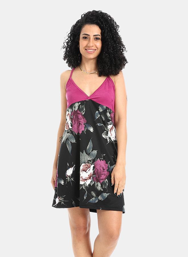 kady Floral Print Violet Sleepshirt - Image 1