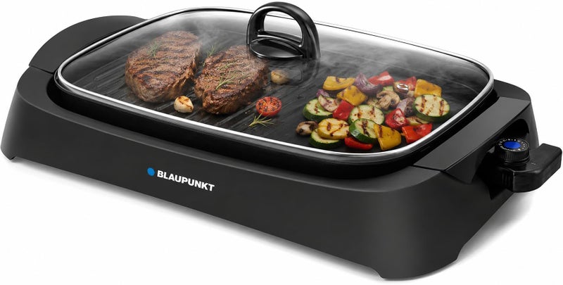 Blaupunkt KGT422 Indoor Grill 2200W Ceramic Coating Drip Tray Glass Lid KGT422 - Image 1