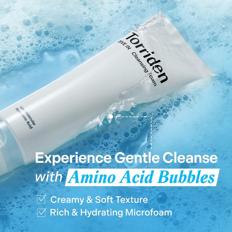 Torriden - DIVE-IN Low Molecular Hyaluronic Acid Cleansing Foam - Image 3