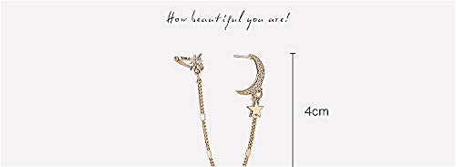 Sither Women Earring with Cuff Chain Ear Clips Ear Wraps Cuff Earrings Dangle Earrings Helix Cartilage Clip On Christmas Jewelry Gift for Her(1 Piece) - Image 5