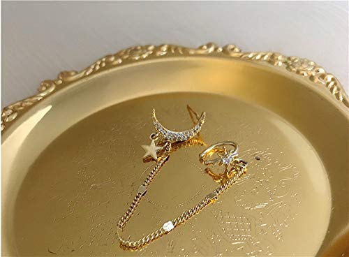 Sither Women Earring with Cuff Chain Ear Clips Ear Wraps Cuff Earrings Dangle Earrings Helix Cartilage Clip On Christmas Jewelry Gift for Her(1 Piece) - Image 2