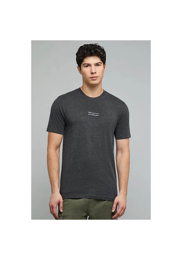 R&b Printed T-Shirt with Crew Neck and Short Sleeves