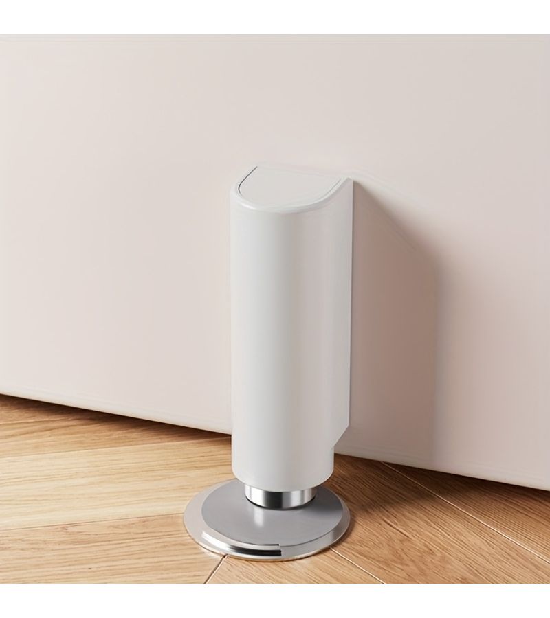 Black Magnetic Door Stopper Adjustable Height Anti Collision Wood Trim Cushion for Bathroom Office - Image 3