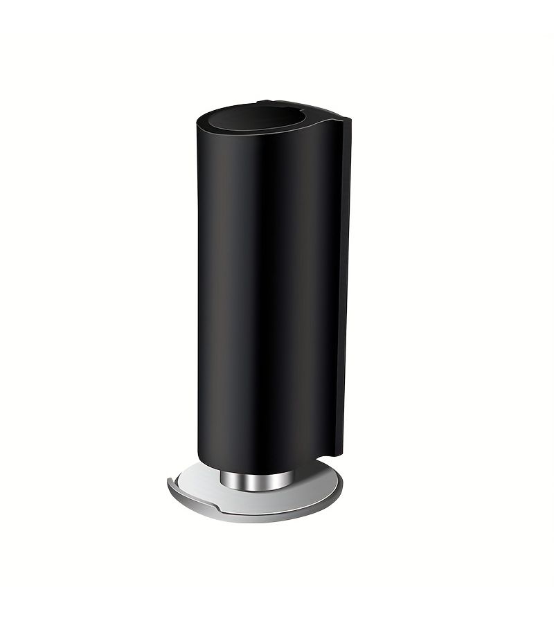 Black Magnetic Door Stopper Adjustable Height Anti Collision Wood Trim Cushion for Bathroom Office - Image 1