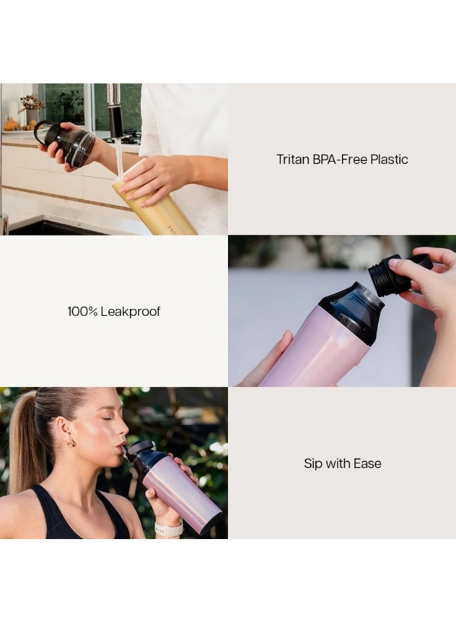 STTOKE Bundle | STTOKE Multi-Lid Collection | Coloured Tritan Leakproof Lid & Hydrate+ | Bottle Extension Base | Accessories  (Black Hyd+ & Blue) - Image 3