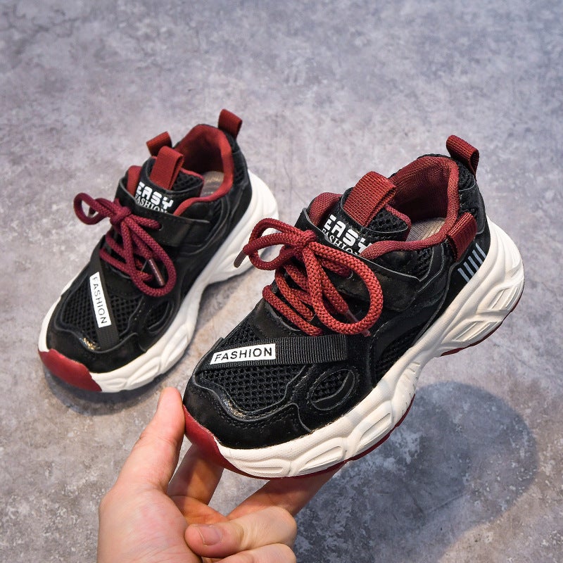 Girls Sneaker 2025 Spring New Boys' Mesh Shoes Big Kids Running Shoes Soft Sole Non-Slip Casual Shoes - Image 3