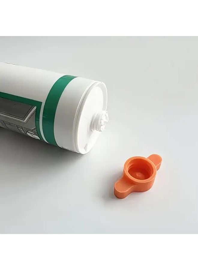 Orange Plastic Sealant Caps 3pcs Conical Design Prevents Drying Fits Standard Pipes - Image 1