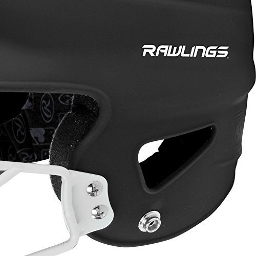 Rawlings | COOLFLO HIGHLIGHTER Batting Helmet | Face Guard Included | One Size Fits Most 6 1/2"-7 1/2" | Matte Black - Image 3