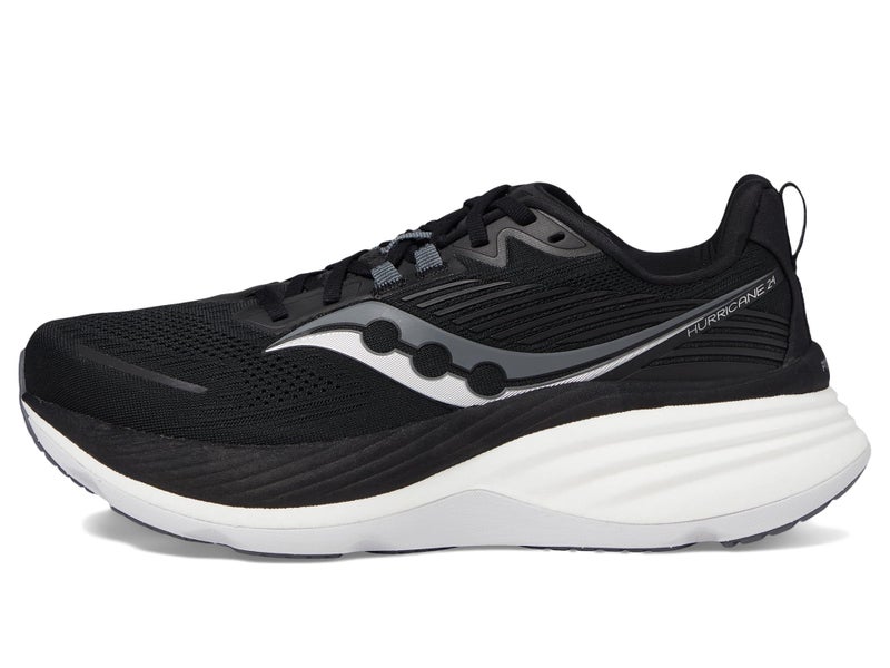 Saucony Hurricane 24 Men's Running Shoe Black/Carbon - Image 5