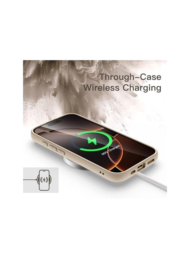 جي تيك حافظة لهاتف iPhone 16 Pro Max مقاس 6.9 بوصة، غطاء ممتص للصدمات للهاتف، إطار من مادة TPU بلون سادة غير لامع، ظهر شفاف مضاد للخدش (تيتانيوم صحراوي) - Image 5