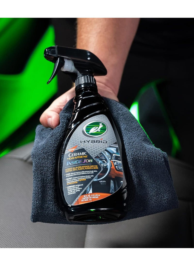 HYBRID SOLUTIONS - Ceramic Graphene Inside Job, Interior All Purpose Car Cleaner and Protectant, Odor Eliminator, Works on Leather, Vinyl, Plastic, Rubber - Image 1