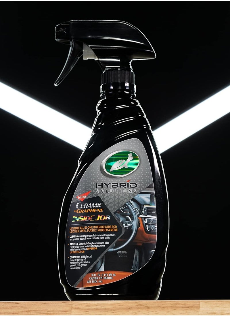 HYBRID SOLUTIONS - Ceramic Graphene Inside Job, Interior All Purpose Car Cleaner and Protectant, Odor Eliminator, Works on Leather, Vinyl, Plastic, Rubber - Image 1