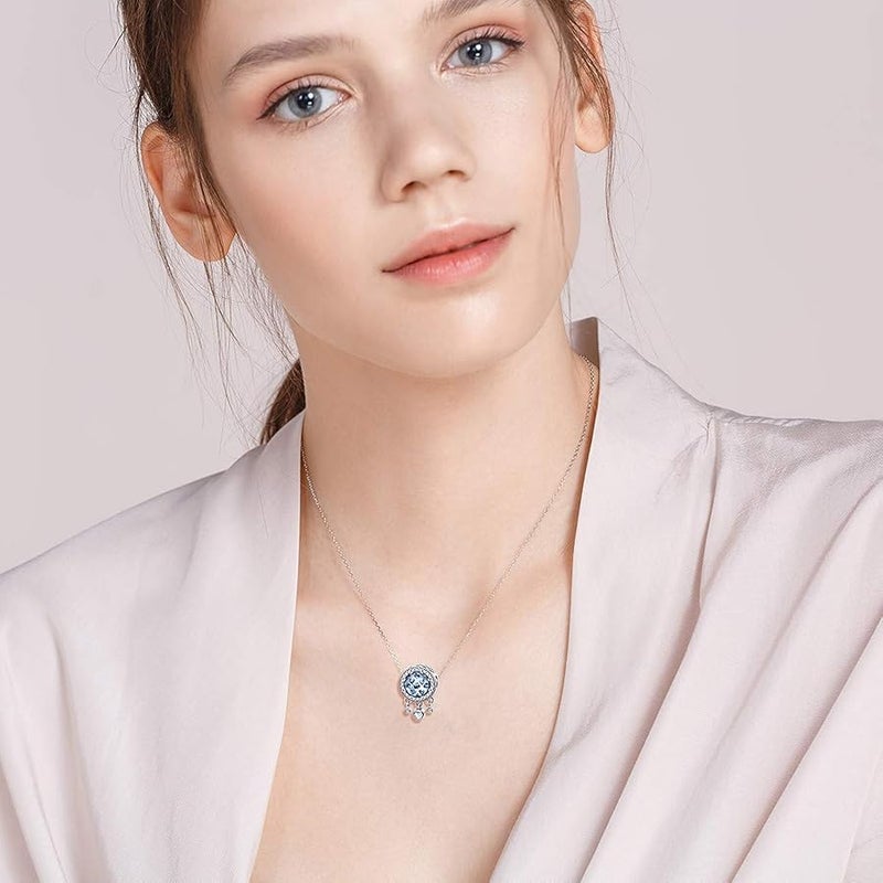 Forever Queen Dream Catcher Charm fit Charms Bracelet 925 Sterling Silver Feathers Tassel Bead Charm with Colorful Stones Pendant for European Necklace Jewelry, Sterling Silver - Image 5
