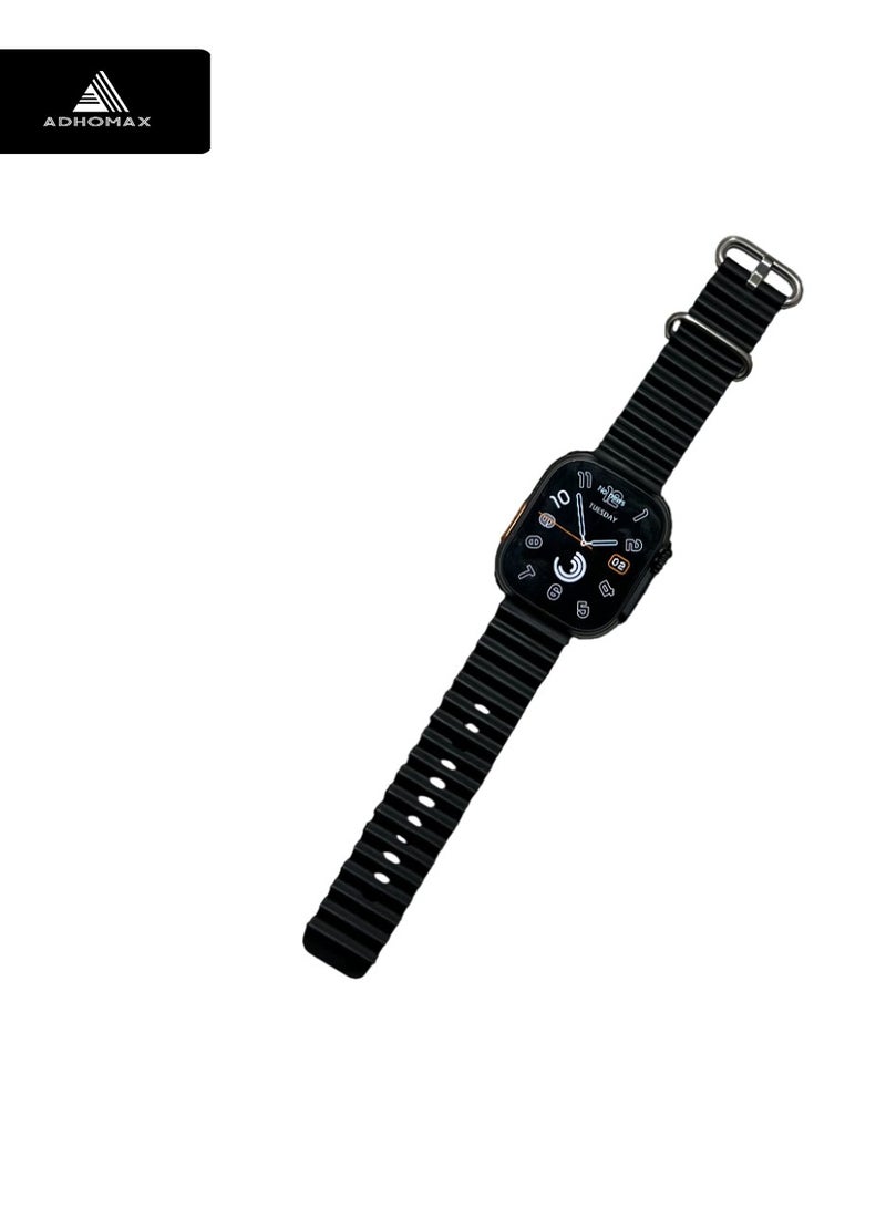 New T900 Ultra Smart Watch, Elegant Design 2.09", Infinite Display, NFC, Fitness Tracker, Heart Rate, Oxygen Monitor, Calls, Wireless Charging, Works With IOS and android for men, women