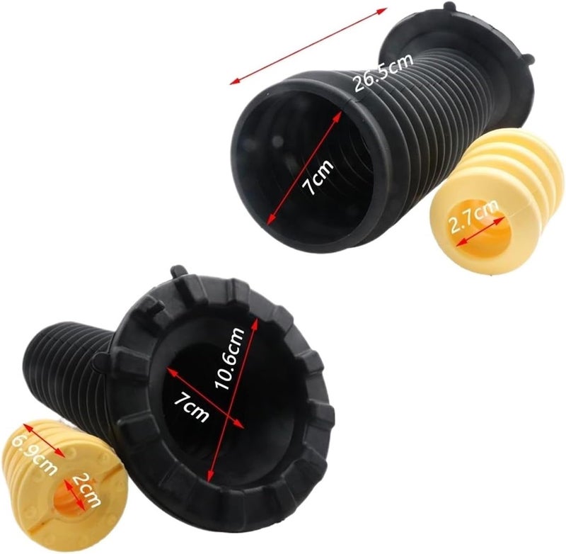 QASULER Front Dust Cover Air Shock Absorber Boot Kit - Image 2