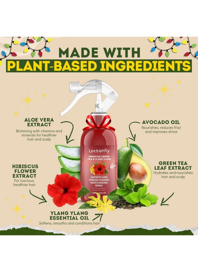Locsanity Locsanity Hibiscus Green Tea Hair Growth Spray for Dreadlocks and Loose Hairstyles Hair Care Treatment - Loc Moisturizer for Thicker, Fuller, Longer Hair (8oz)  - Image 4