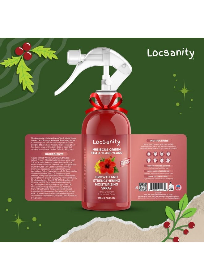 Locsanity Locsanity Hibiscus Green Tea Hair Growth Spray for Dreadlocks and Loose Hairstyles Hair Care Treatment - Loc Moisturizer for Thicker, Fuller, Longer Hair (8oz)  - Image 2