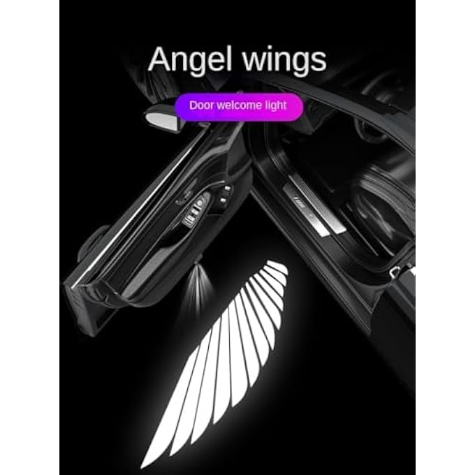 YelaJoy Wireless Angel Wings Car Door Light Projector Led Welcome Ghost Shadow Light With Infrared Sensor No Drill Installation Battery Powered For Cars - Image 5