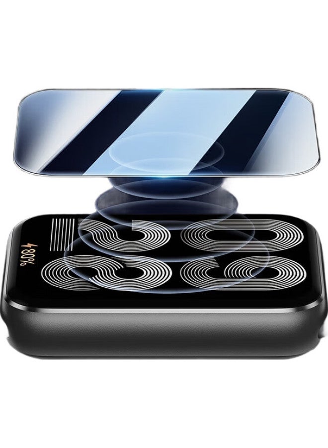 SmartDevil Tempered Glass Screen Protector For Xiaomi Mi 9 Pro Smartwatch, High Definition Scratch Resistant Anti-Shatter Anti-Explosion Full Screen Coverage Protective Film For Xiaomi Watch, 2-Pack - Image 3