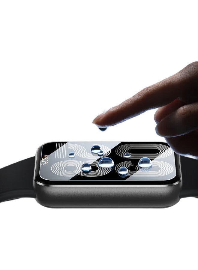 SmartDevil Tempered Glass Screen Protector For Xiaomi Mi 9 Pro Smartwatch, High Definition Scratch Resistant Anti-Shatter Anti-Explosion Full Screen Coverage Protective Film For Xiaomi Watch, 2-Pack - Image 2
