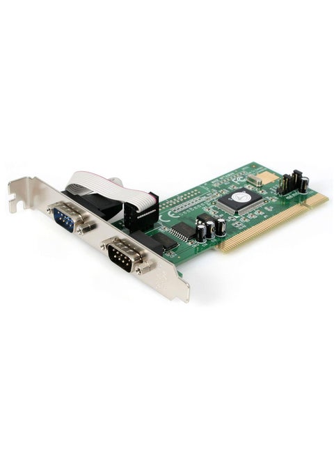 2x DP9 RS232 PCI Express Serial Controller Card with Low Profile Bracket and ASIC Chip