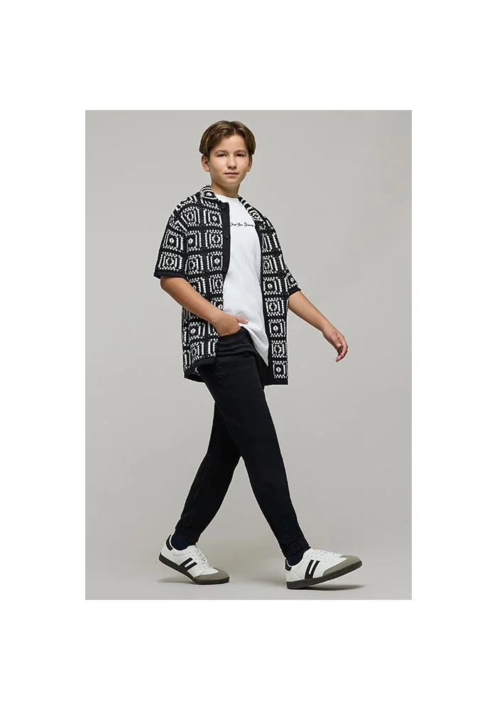 أر أند بي Washed Jogger Jeans with Drawstring Waist