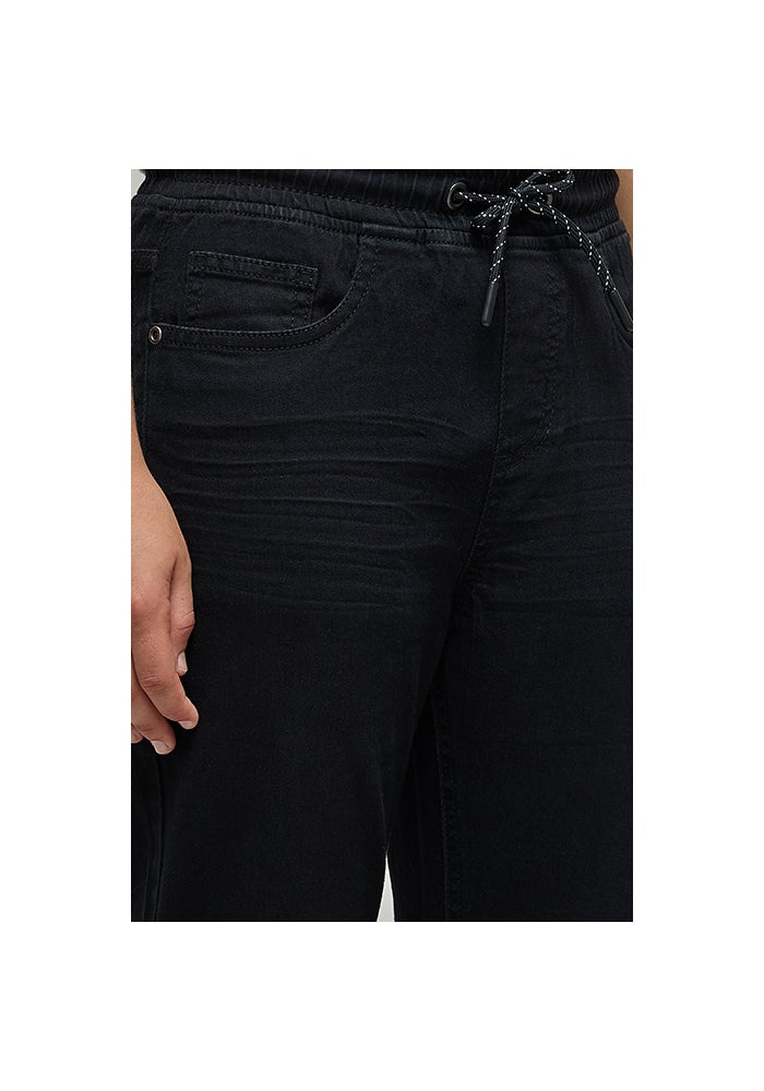 R&B Washed Jogger Jeans with Drawstring Waist - Image 4